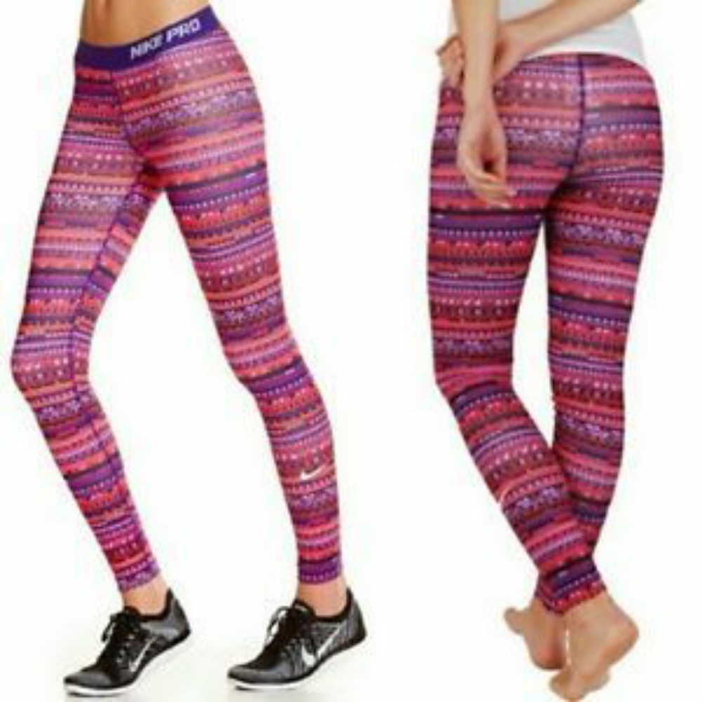 Nike pro warm Dri-fit leggings purple size small